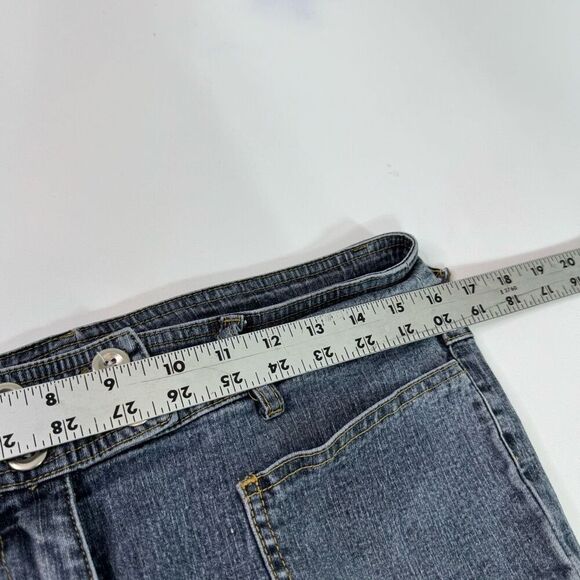 VTG Angels Jeans Womens 13 Blue Cropped y2k Low Rise No Back Pockets - Picture 6 of 10